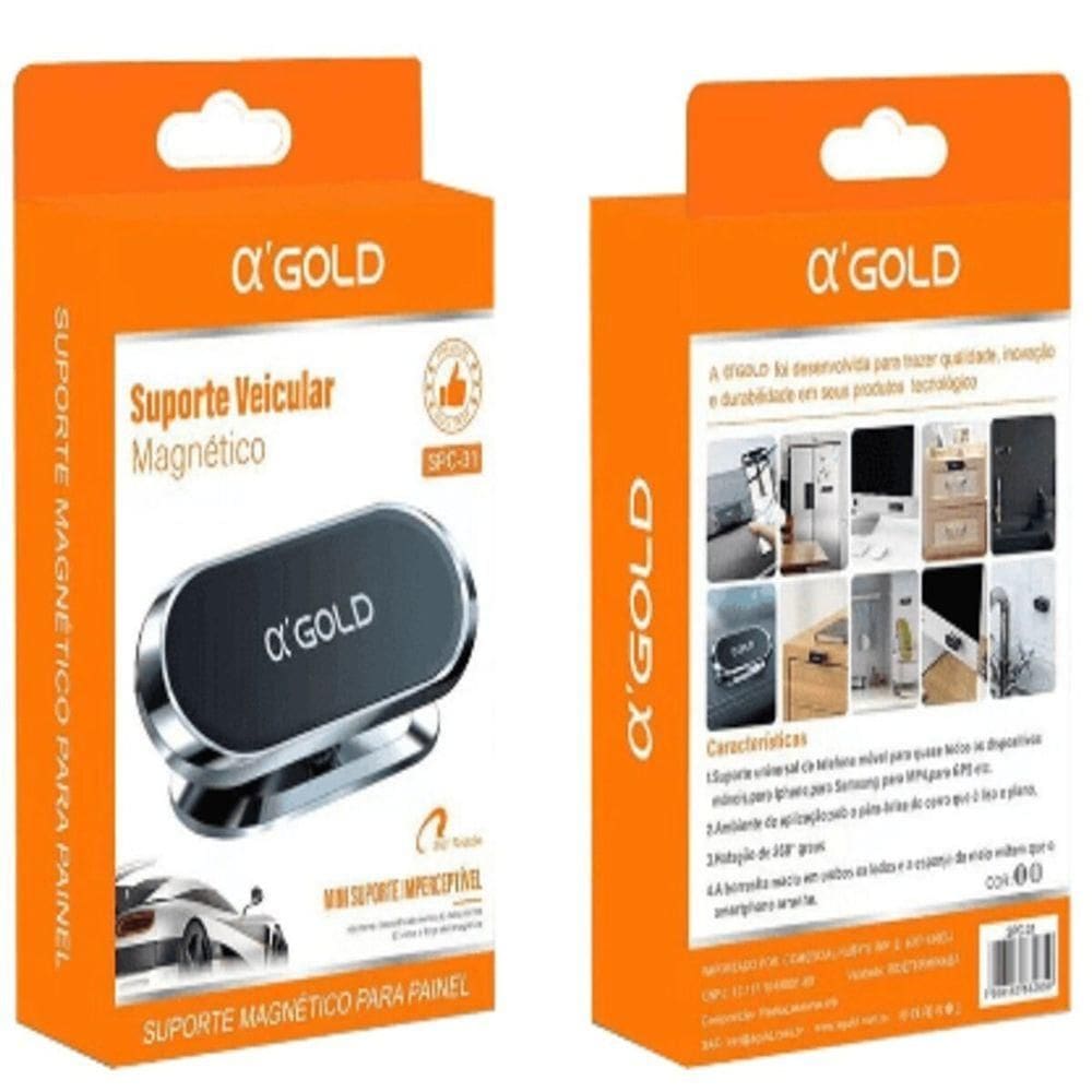 Suporte De Celular Magnético Para Painel De Carro Spc-30 A\\`gold
