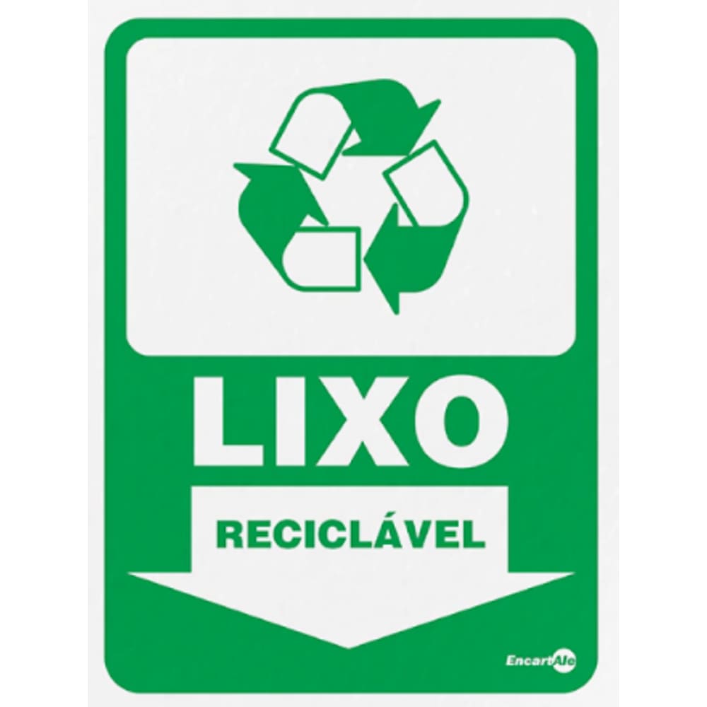 Placa Sinalização - Lixo Reciclável