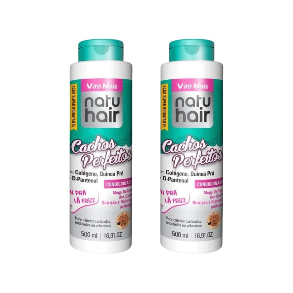 Condicionador Natuhair 500ml Cachos Perfeitos - Kit C/ 2un