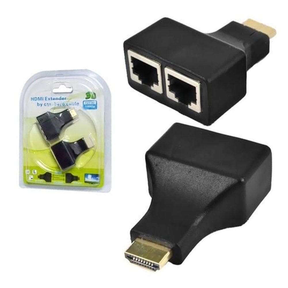 Extensor Extender Hdmi Com Entrada Para 2 Rj45