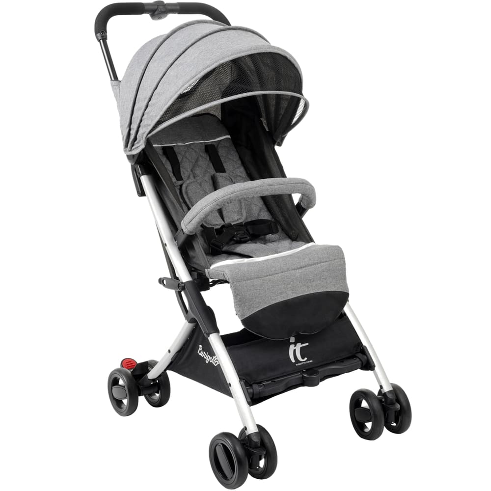 Carrinho Burigotto It Metal Prata de Bebe para Passeio Compacto