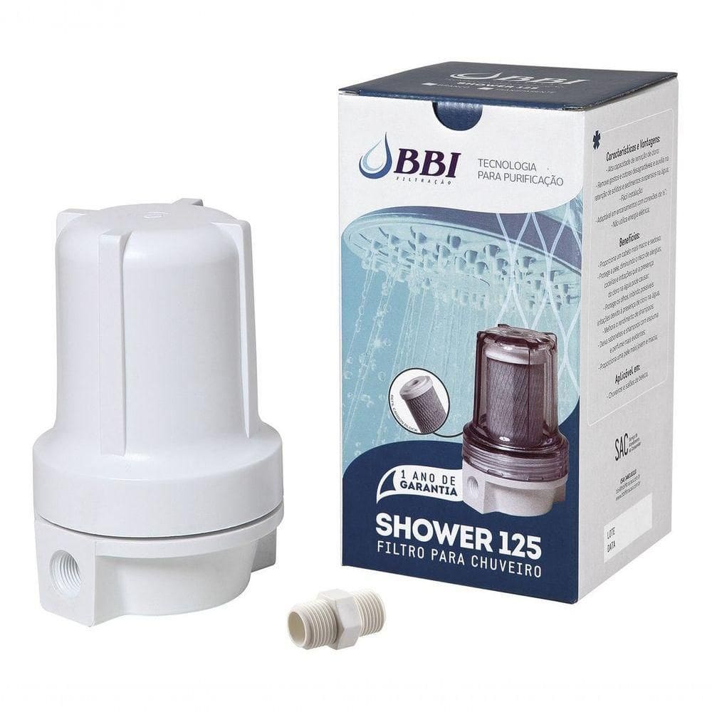 Kit 2 Filtro Para Chuveiro E Ducha Bbi Shower Branco