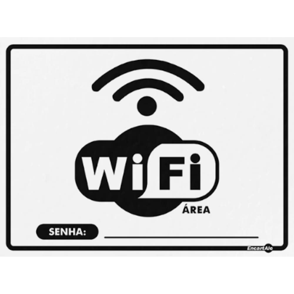 Placa sinalização - Wi-fi