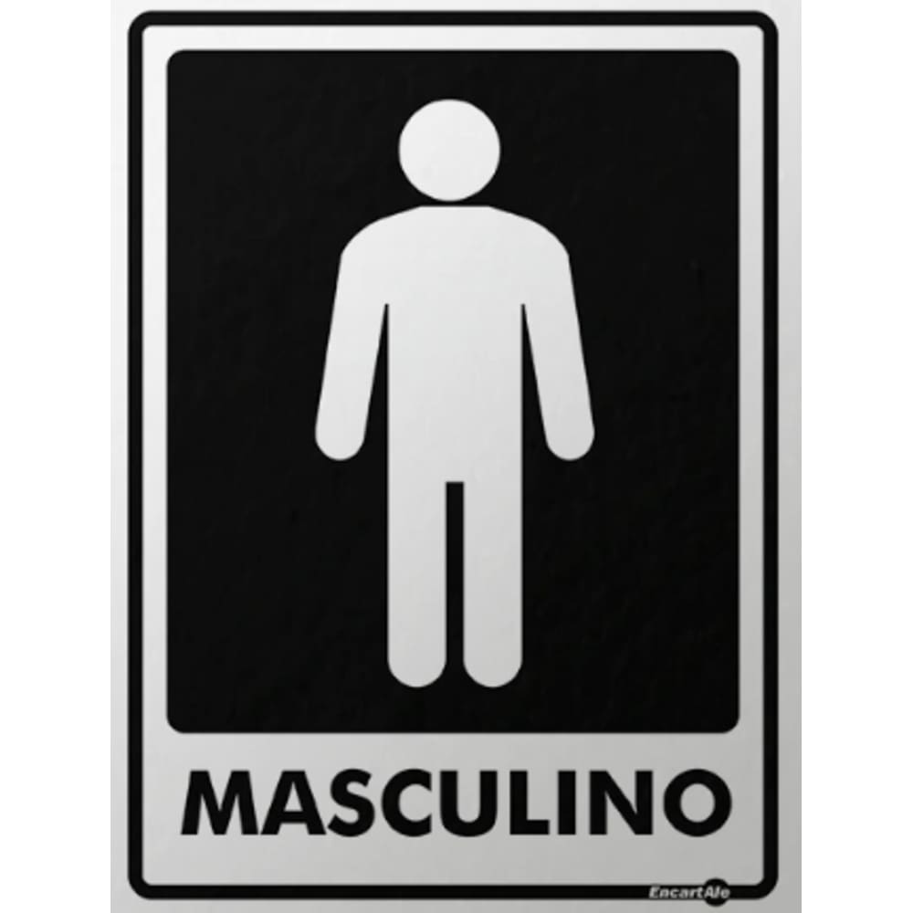 Placa Sinalização - Banheiro Masculino