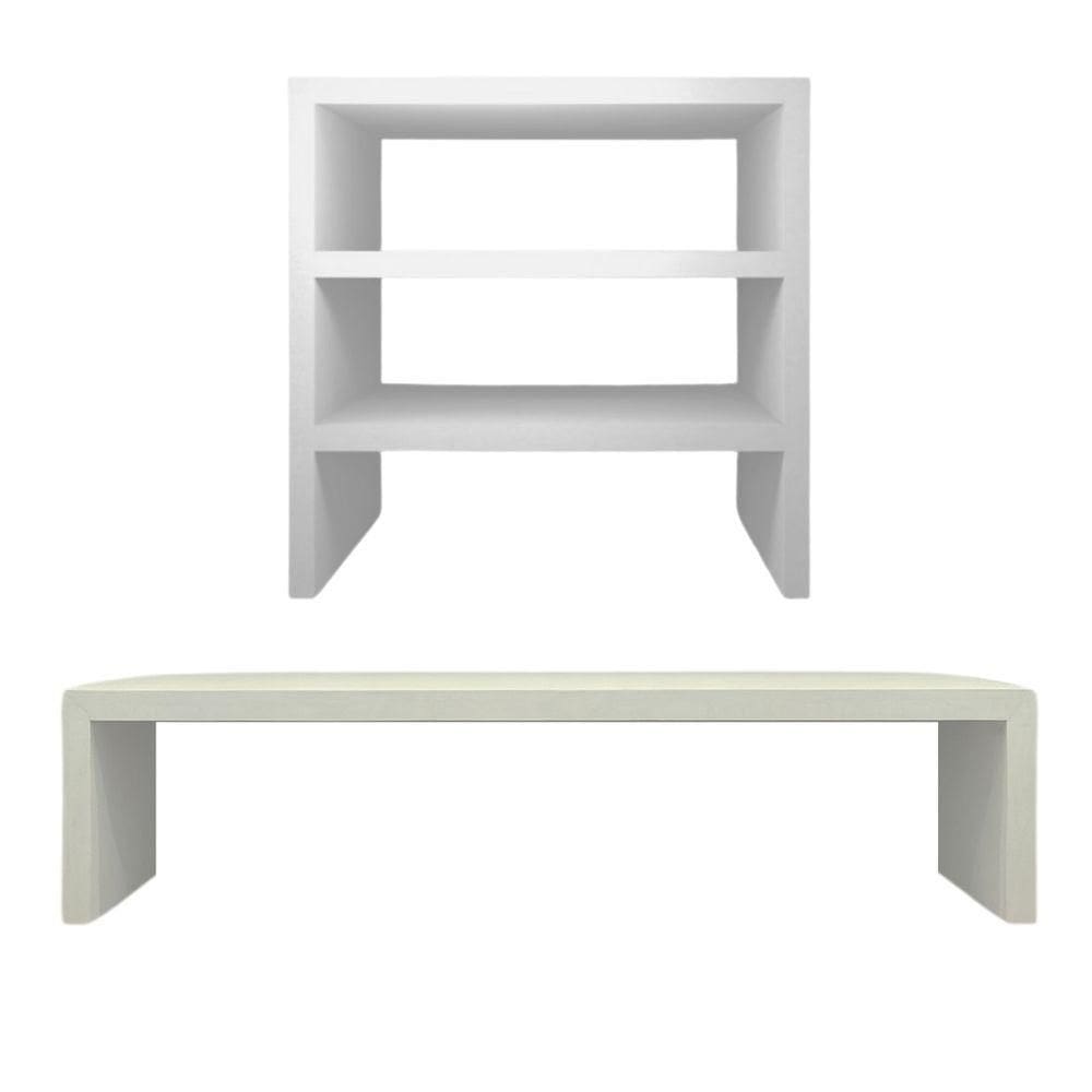 Kit Suporte De Mesa Monitor E Escaninho Organizador Branco