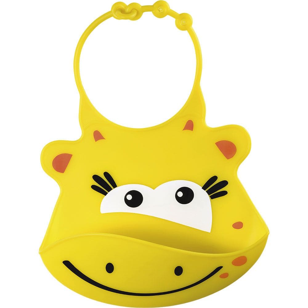 Babador de Silicone Silybib Multikids Girafa Amarelo