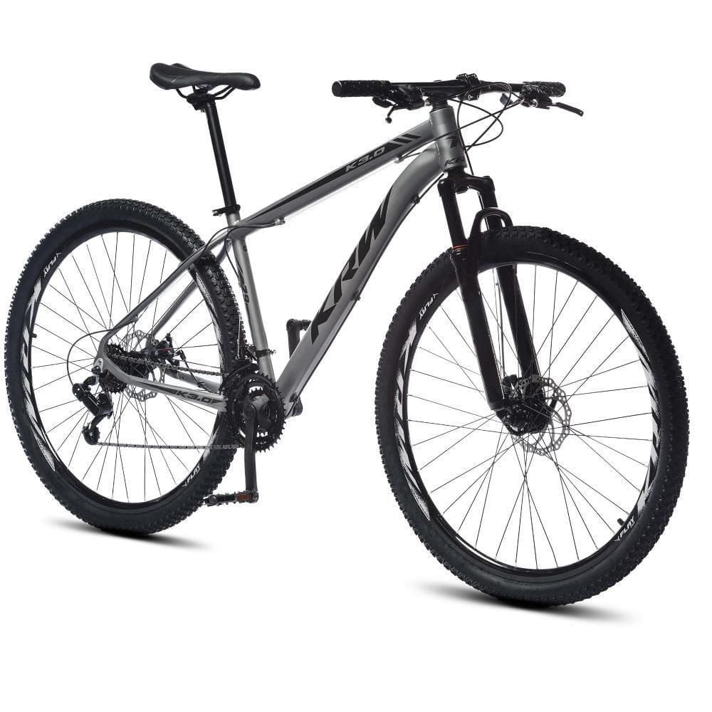 Bicicleta Aro 29 Krw Alumínio 24 Vel Freio A Disco X52 Cor:grafite/preto Fosco;tamanho Quadro:17 Grafite/preto Fosco