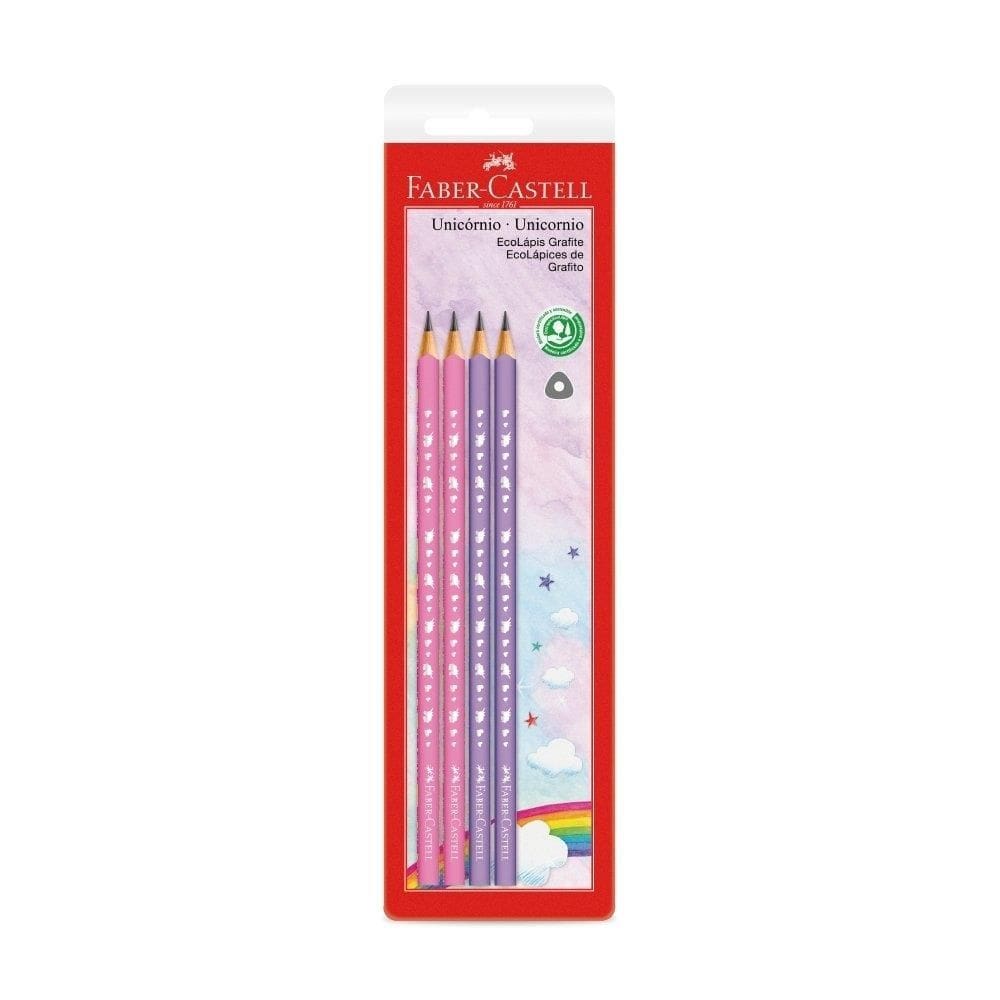Lapis Faber Castell Grafite Preto Unicornio 4X1
