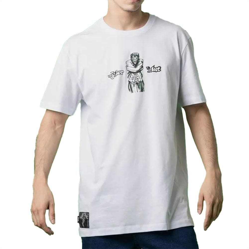 Camiseta Lost Crazy Joker SM25 Masculina Branco