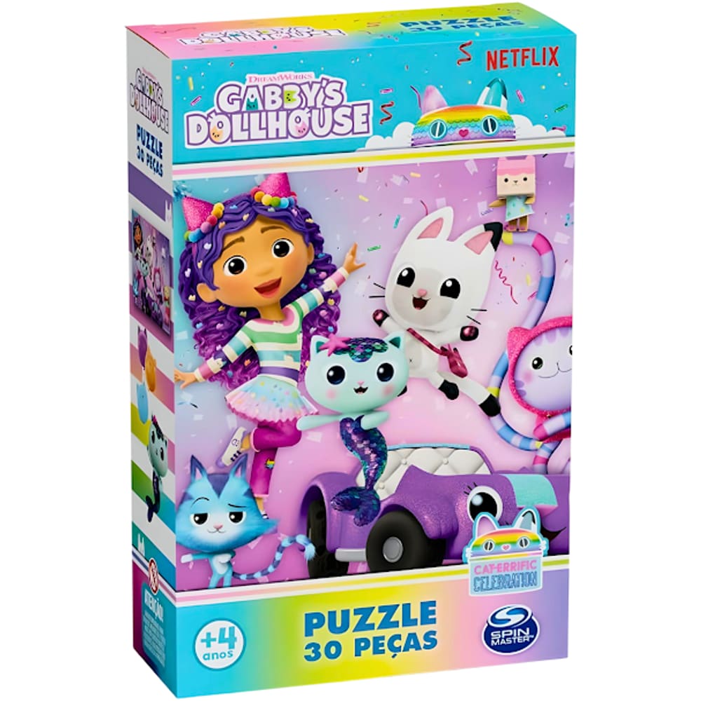 Quebra Cabeça Puzzle 30 Peças Gabby`s Dollhouse Grow