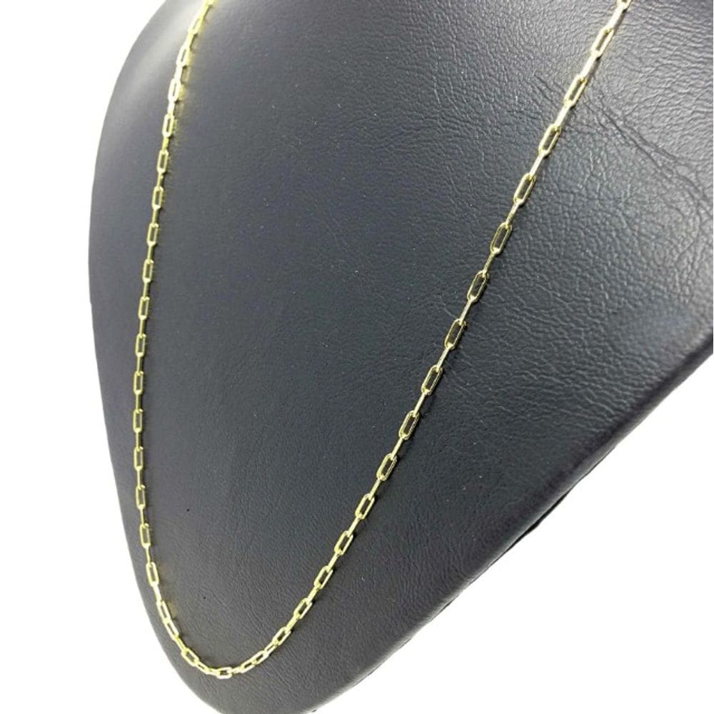 Corrente Cordão Banhado Ouro 18k Kartie Cadeado Longo 2MM - 78CM