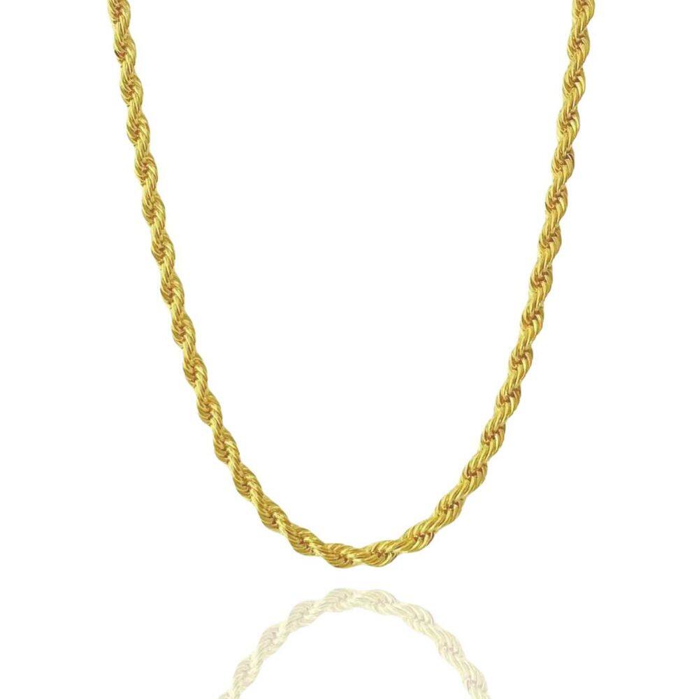 Corrente Cordão Banhado Ouro 18k "Baiano" 4MM - 70CM