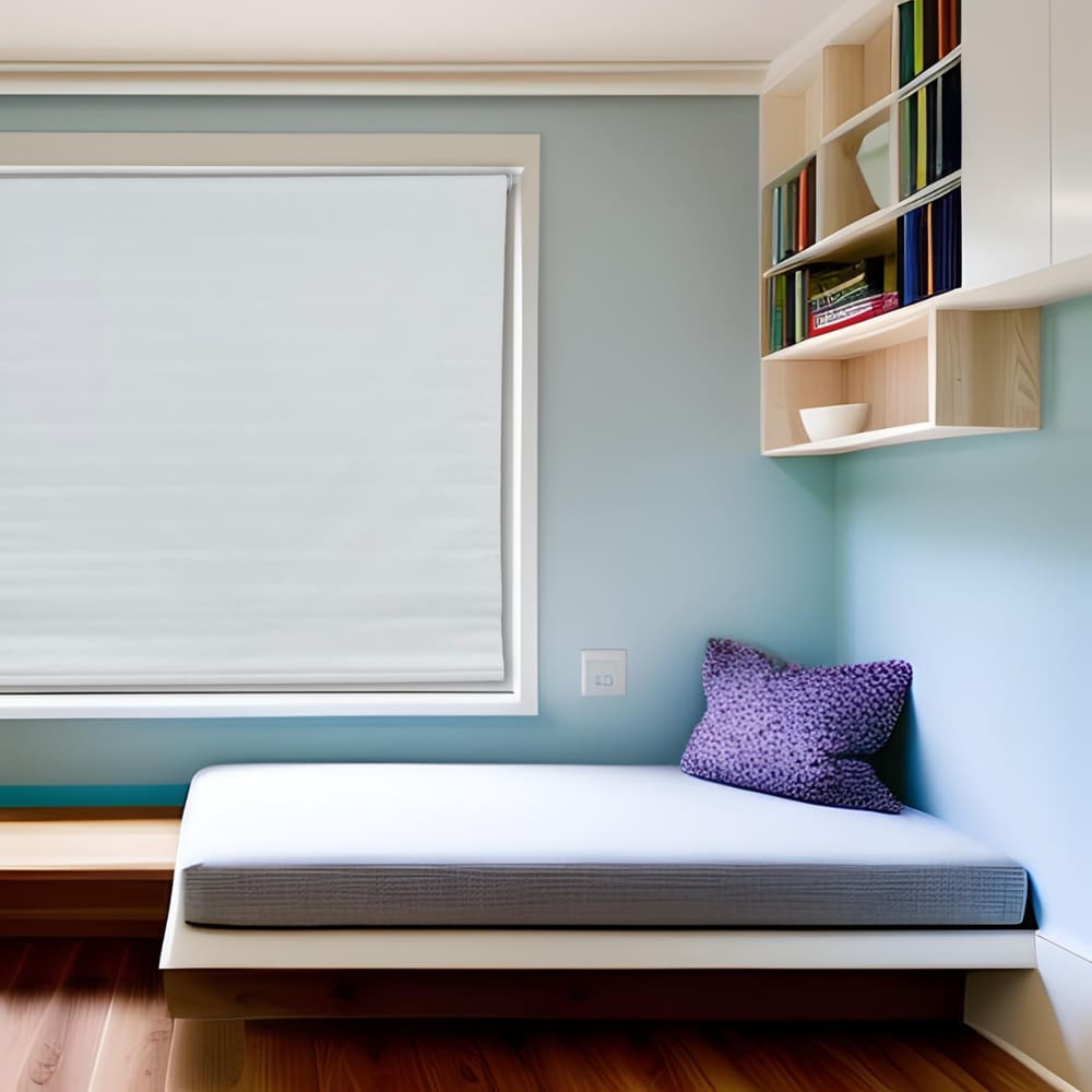 Persiana Rolo Screen 3% Branca 140 (L) x 220 (A) cm Cortina Sacada Tela Solar Off-White 1,40 X 2,20