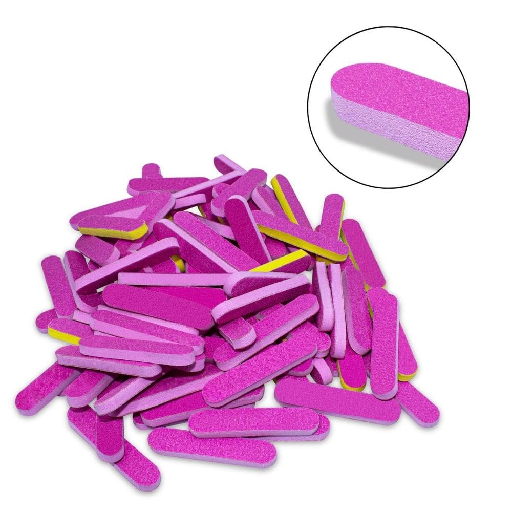 Kit 50 Mini Lixas Unhas Manicure Gramatura #100 Descartável