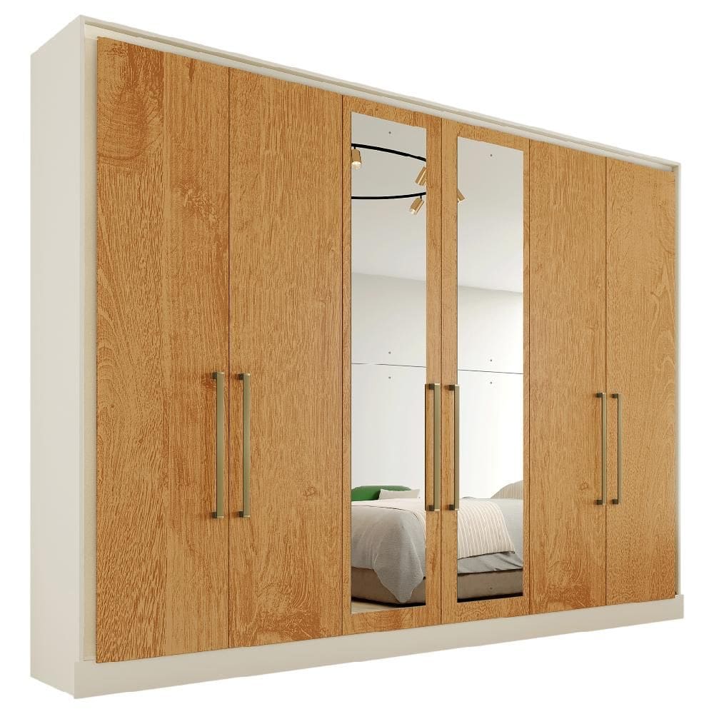 Guarda Roupa Argos 6 Portas Espelhado MDF - MadeMarcs