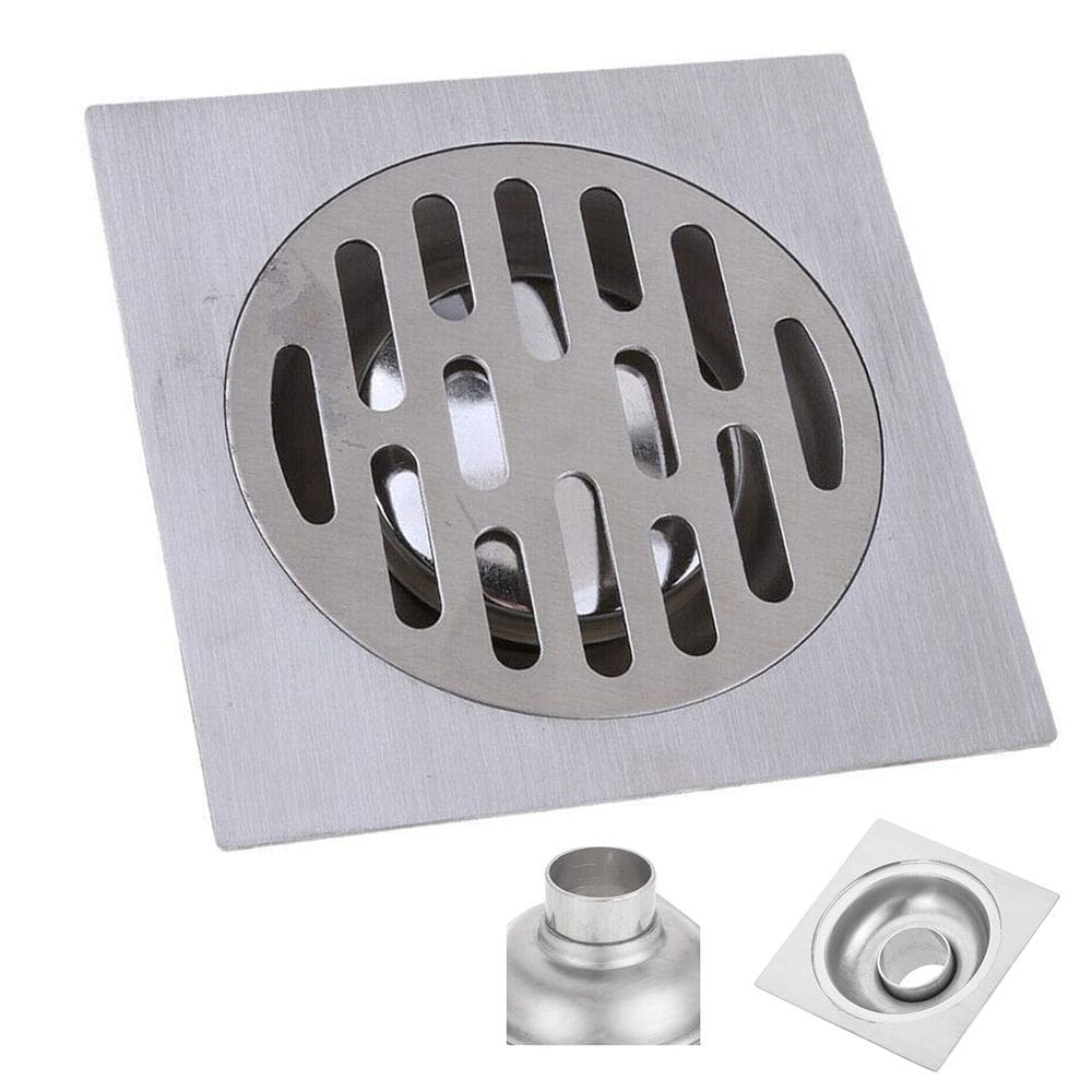 Ralo Aço Inox 10X10 Banheiro Lavabo Casa Jardim Quintal Anti Corrosao Resistente Seguro Higienico