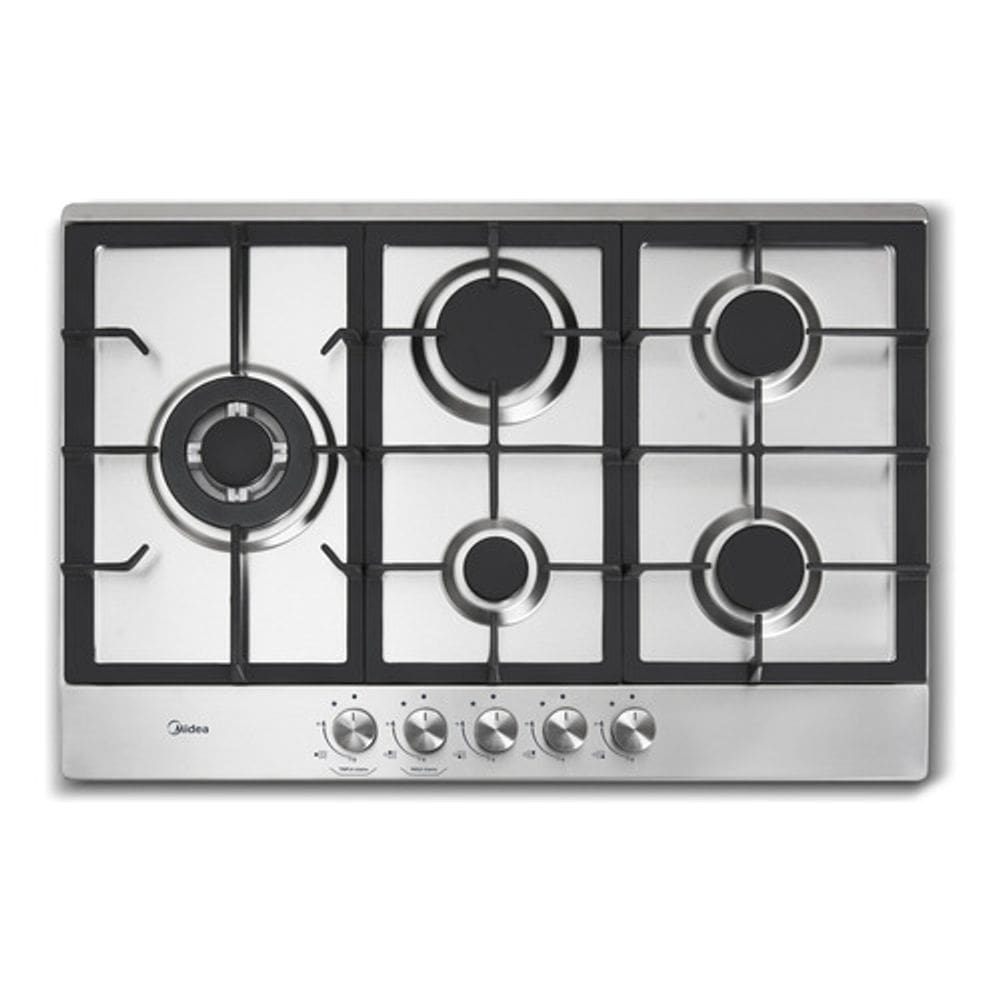 Cooktop A Gás 5 Bocas Inox Mega Chama 75x51cm - Midea
