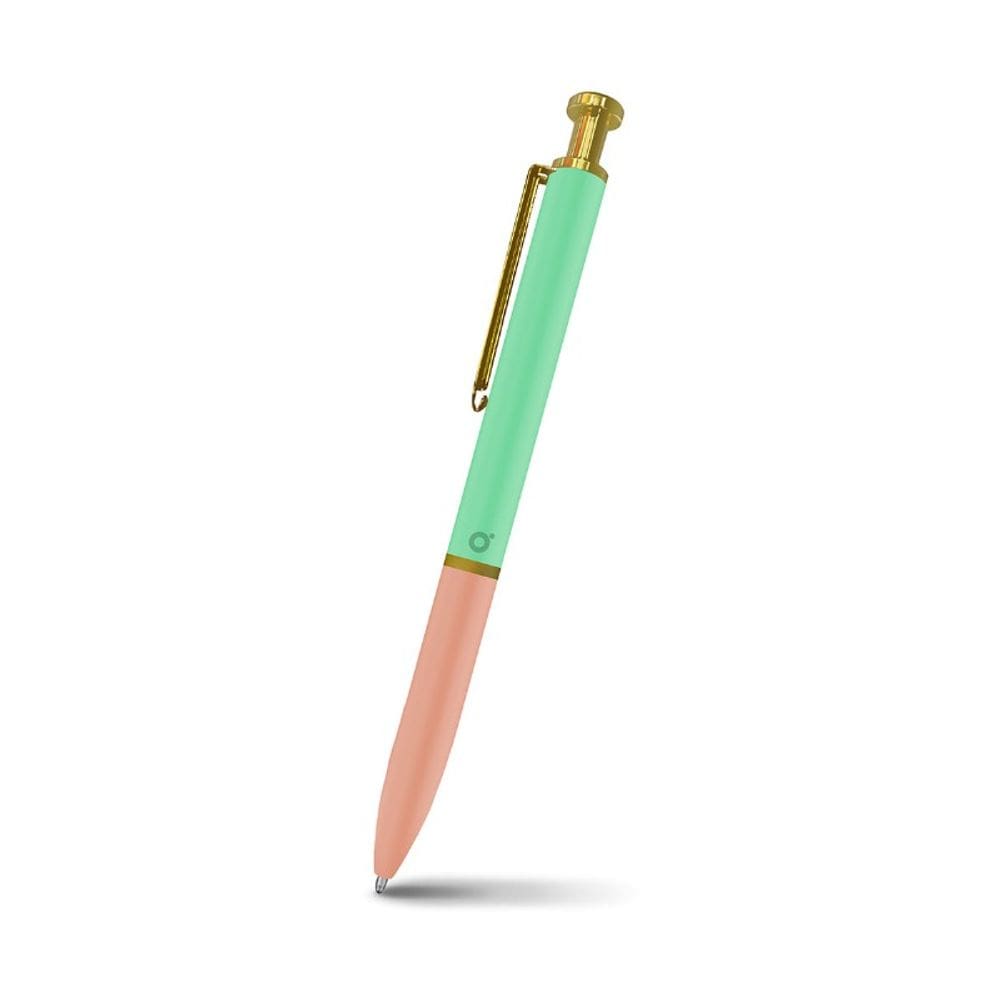 Caneta Esferográfica ótima Duo Colors Verde e Rosa