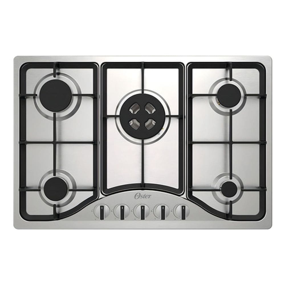 Cooktop A Gás 5 Bocas Inox Semiprofissional 76x50cm - Oster