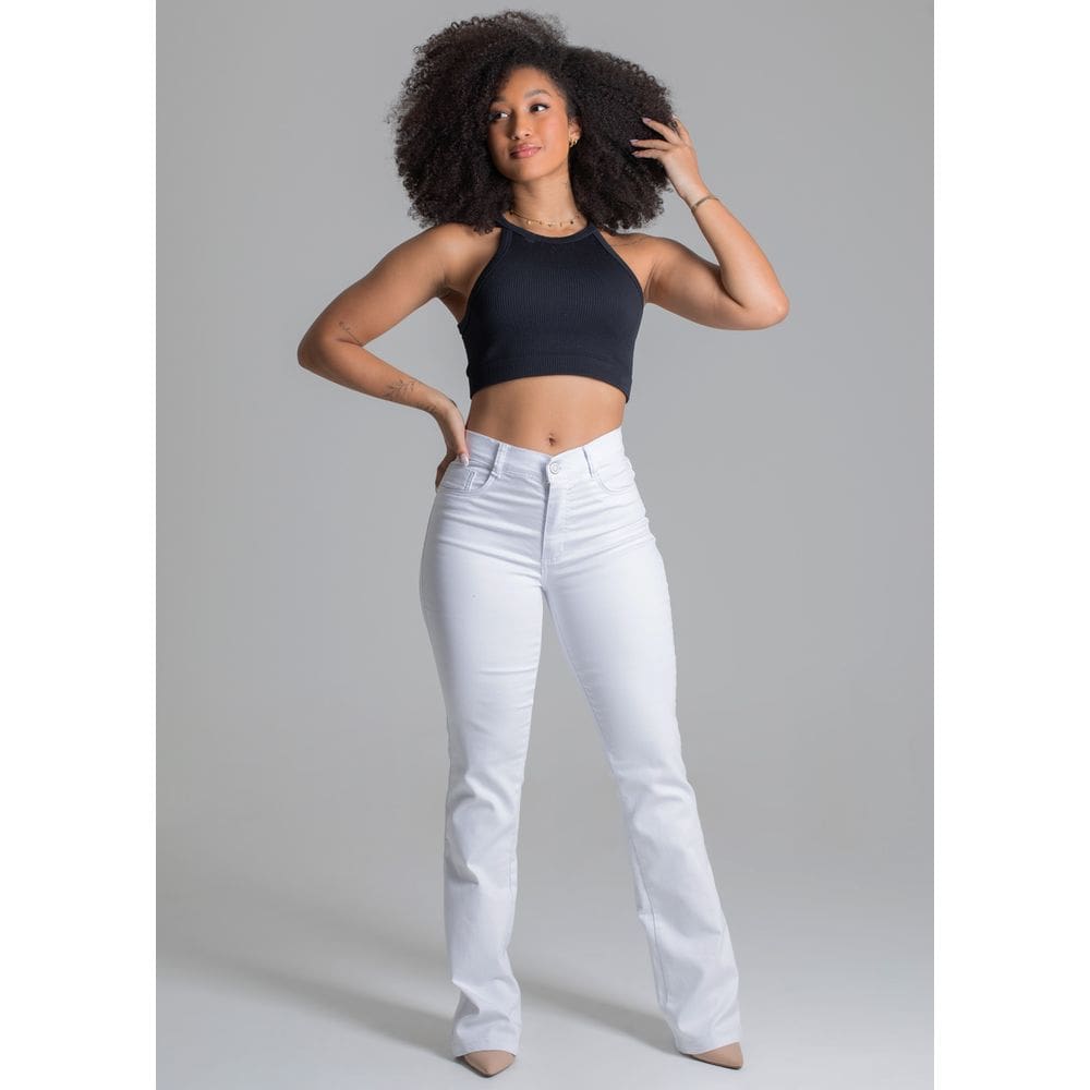 Calça Feminina Sarja Boot Cut Sawary Jeans