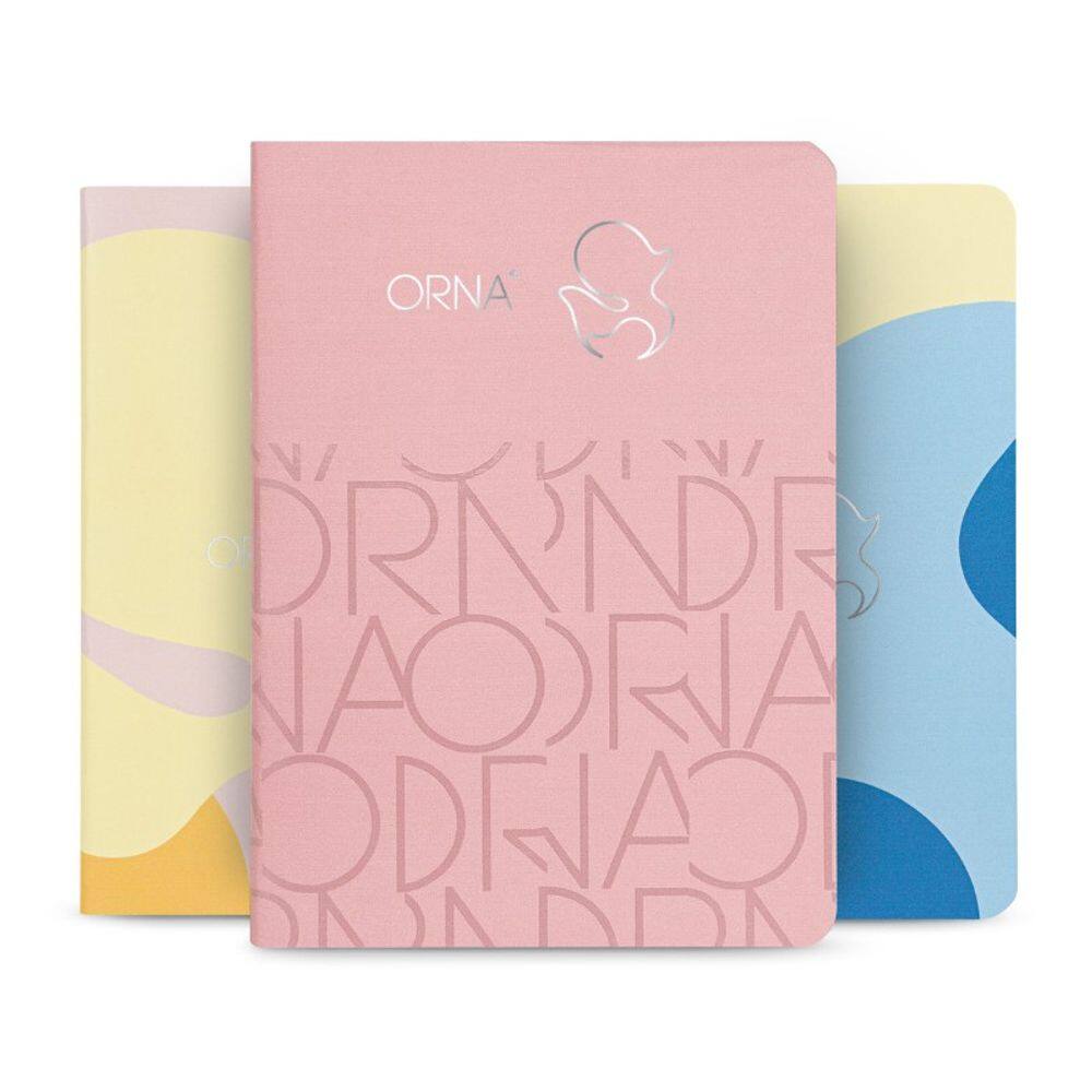 Conjunto de Caderno Costurado Mini ótima Orna Colorido