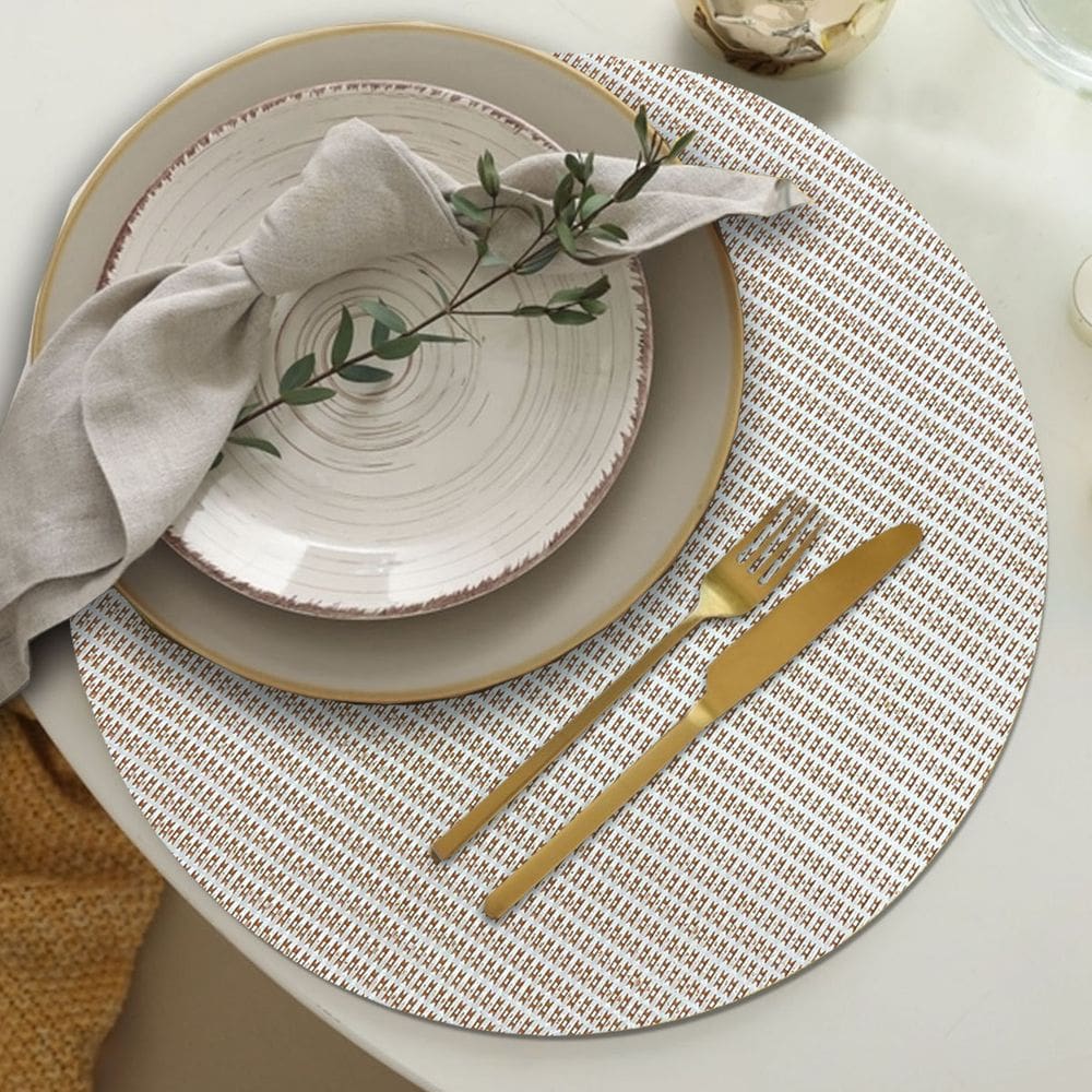 10 Jogo Americano Redondo Sousplat Mesa Posta Luxo Liz Tlh