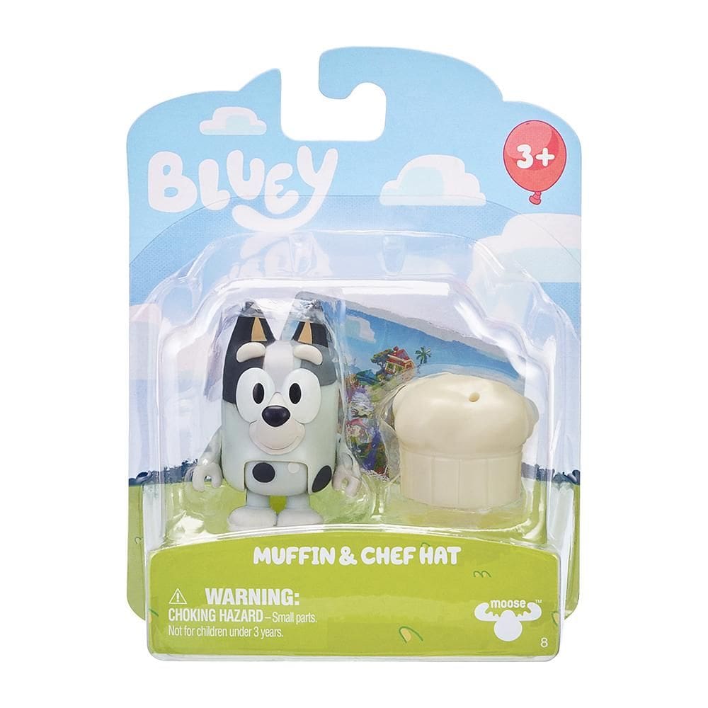 Bluey - Personagem Colecionável 6cm - Muffin & Chef Hat