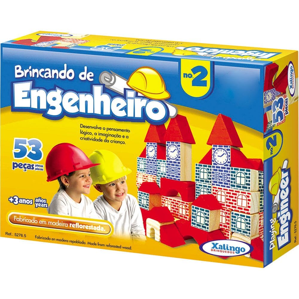Blocos de Montar 53 Peças Brincando de Engenheiro nº2 5276.5