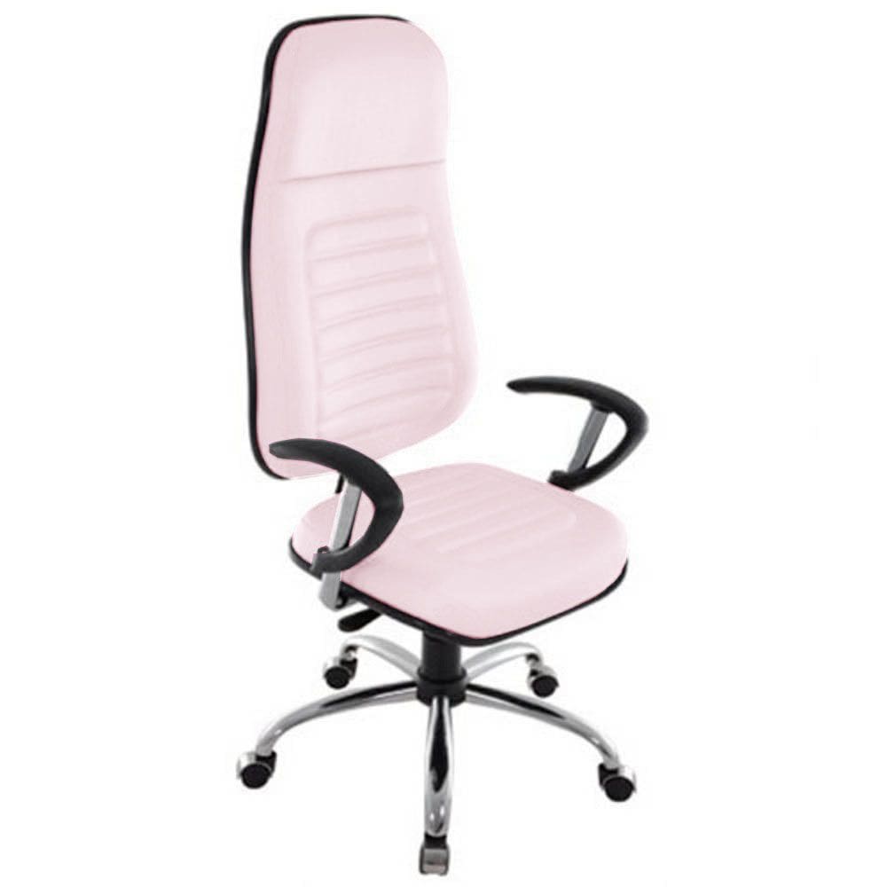 Cadeira Presidente com Espaldar Alto Linha Blenda Rosa