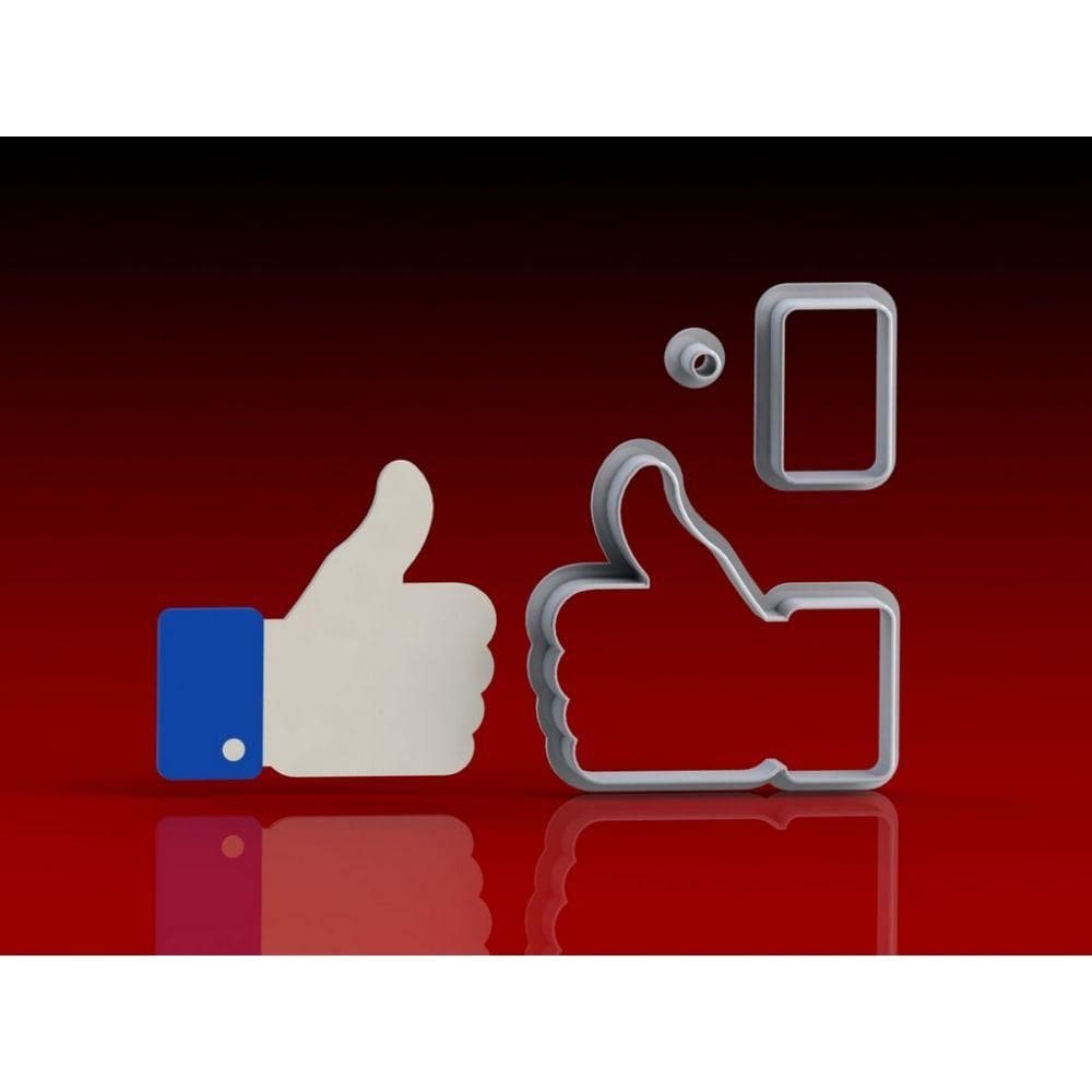 Cortador Redes Sociais - Facebook Like Tamanho 8 Cm