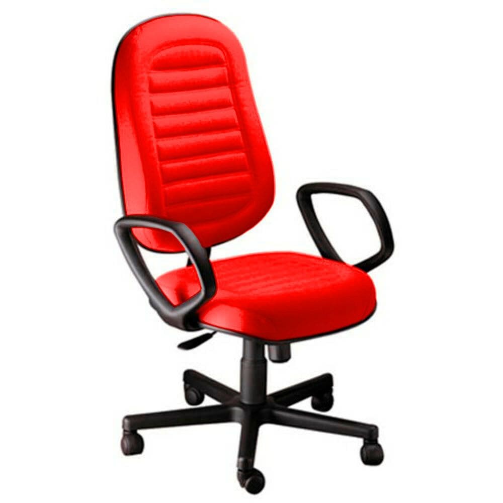 Cadeira Presidente Gomada com Braços Linha Blenda Vermelho