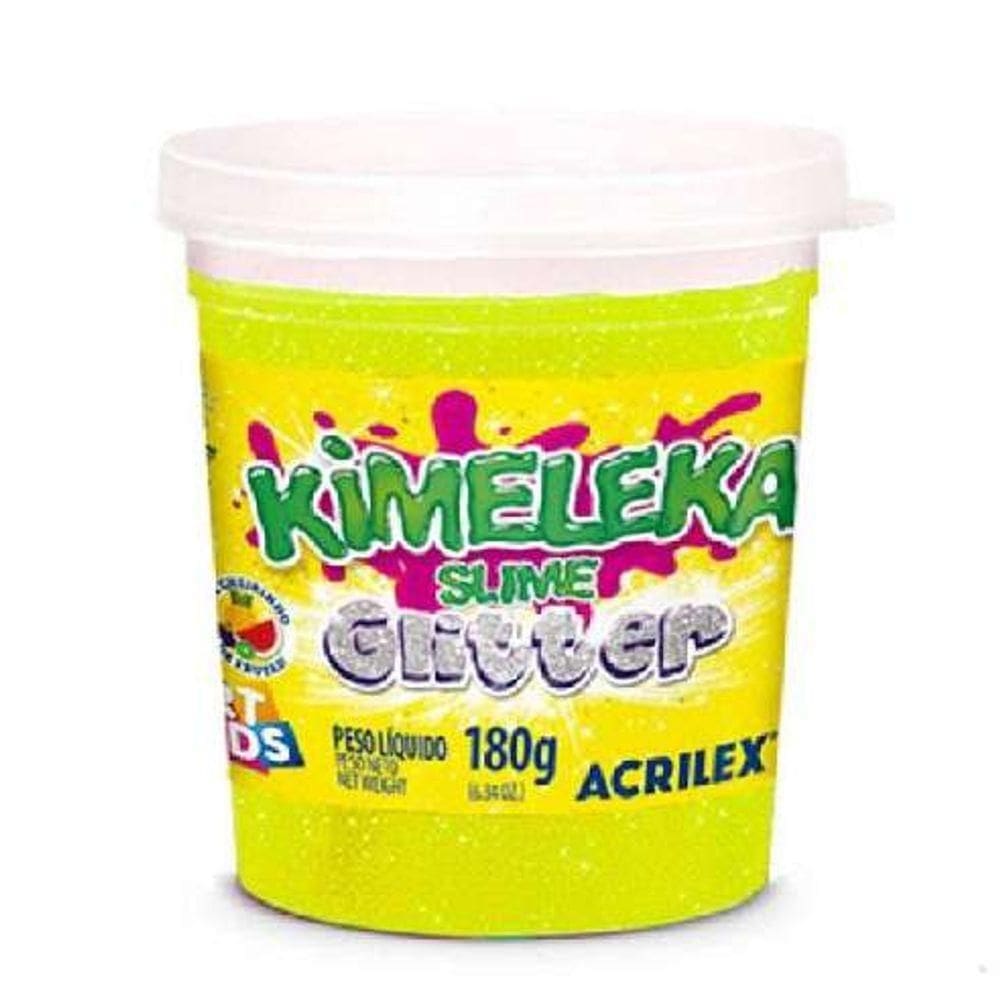 Slime Kimeleka Glitter 180g Art Kids Variação:amarelo