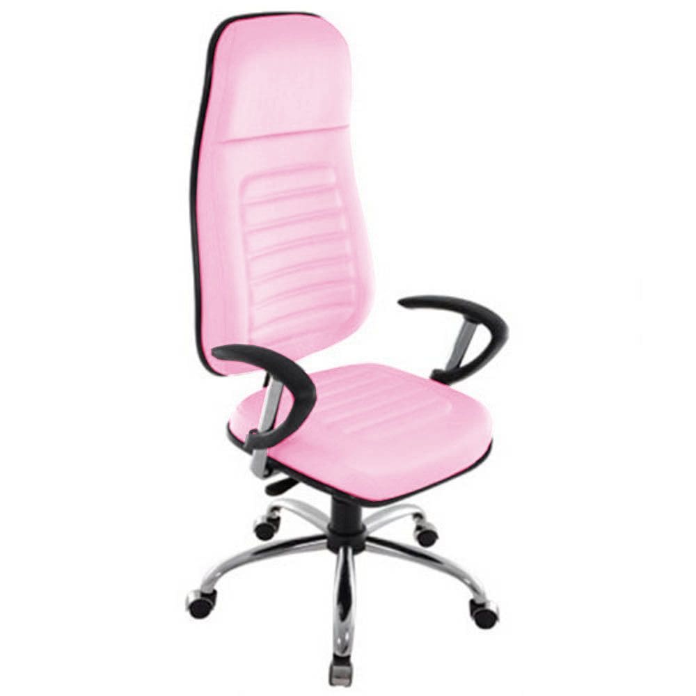 Cadeira Presidente com Espaldar Alto Linha Blenda Rosa