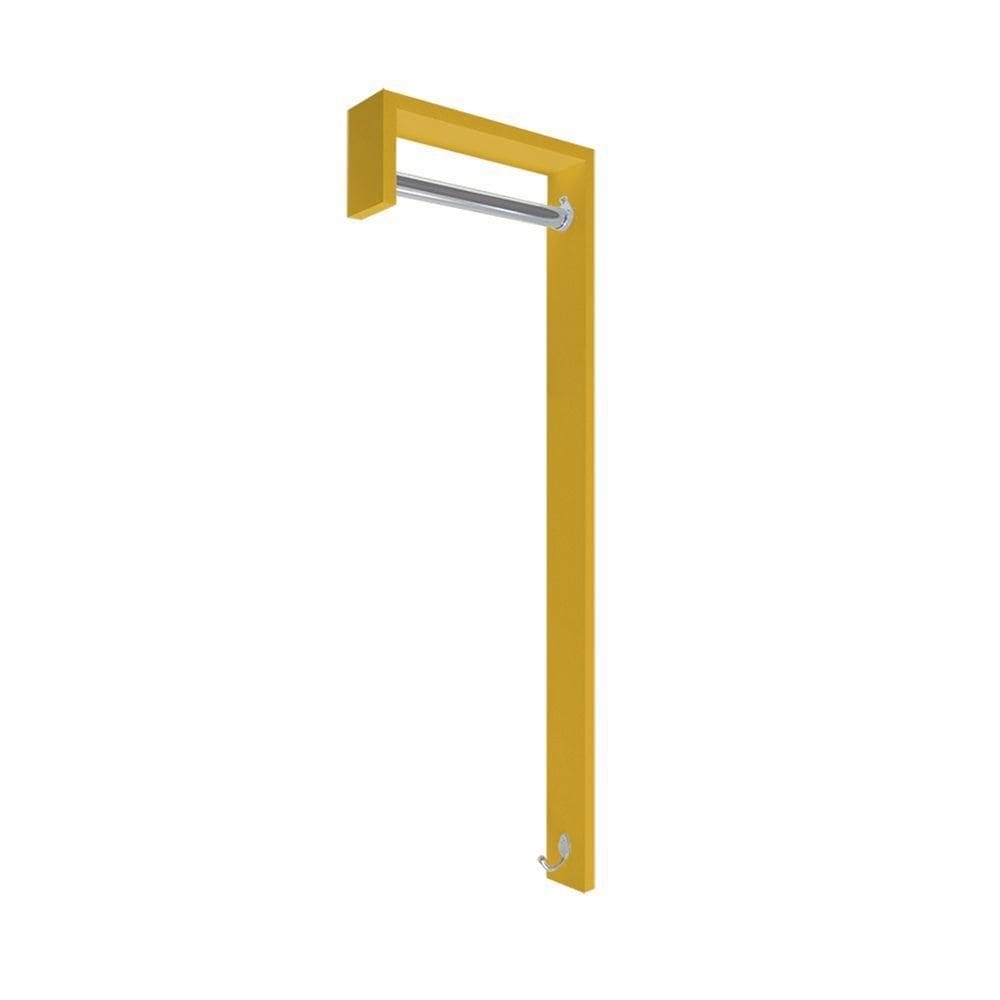 Cabideiro De Parede \"j\" Arara Camiseiro Porta Bolsas Amarelo Laca