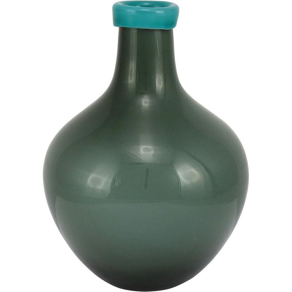 Cyan Garrafa Decorativo 29X20X20Cm Vidro Verde