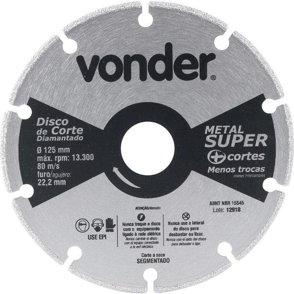 Disco Corte Diamantado 125Mm Metal Super