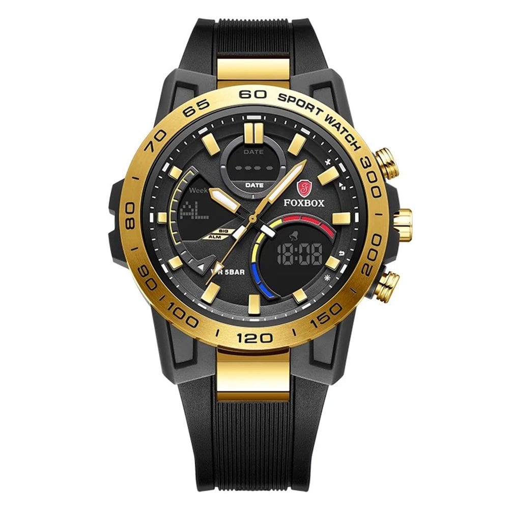 Relógio Masculino Digital  de Exibição Dupla À Prova D `Água Esportivo