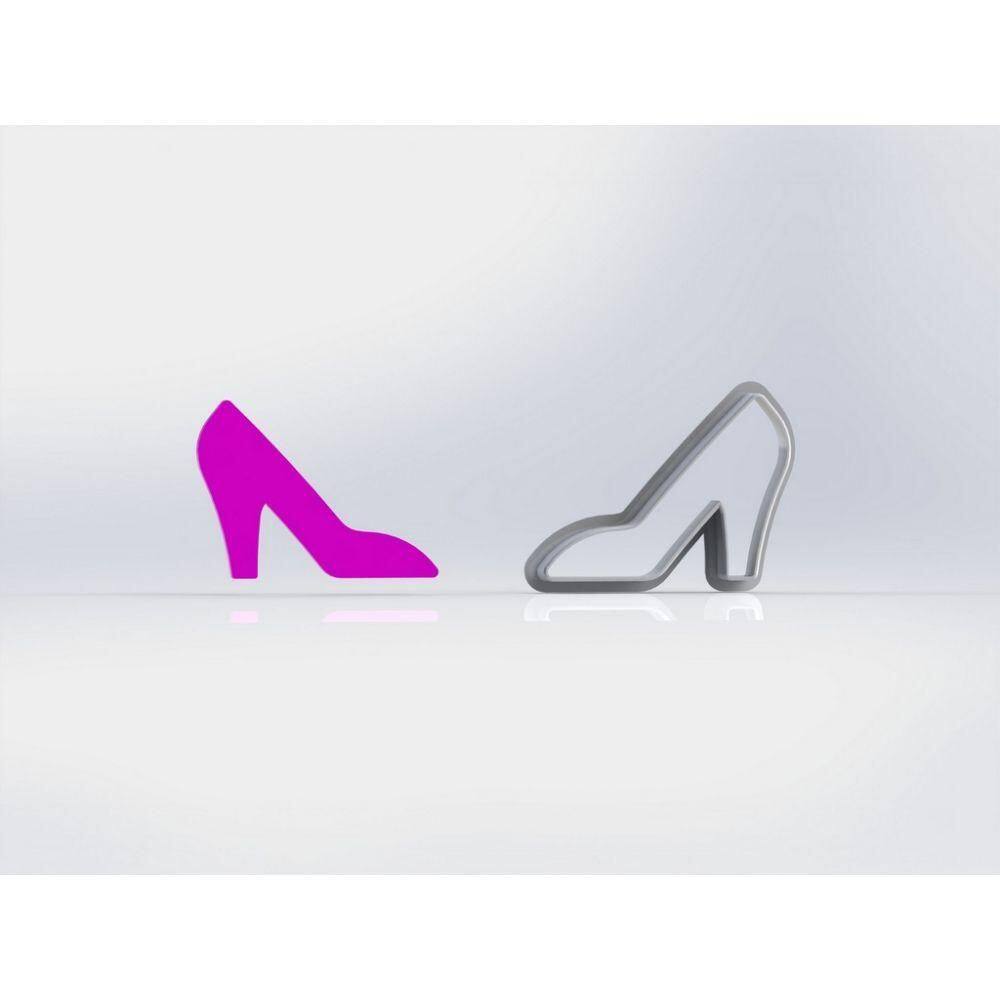 Cortador Sapatinho de Cristal Cinderela Barbie Tamanho 6cm