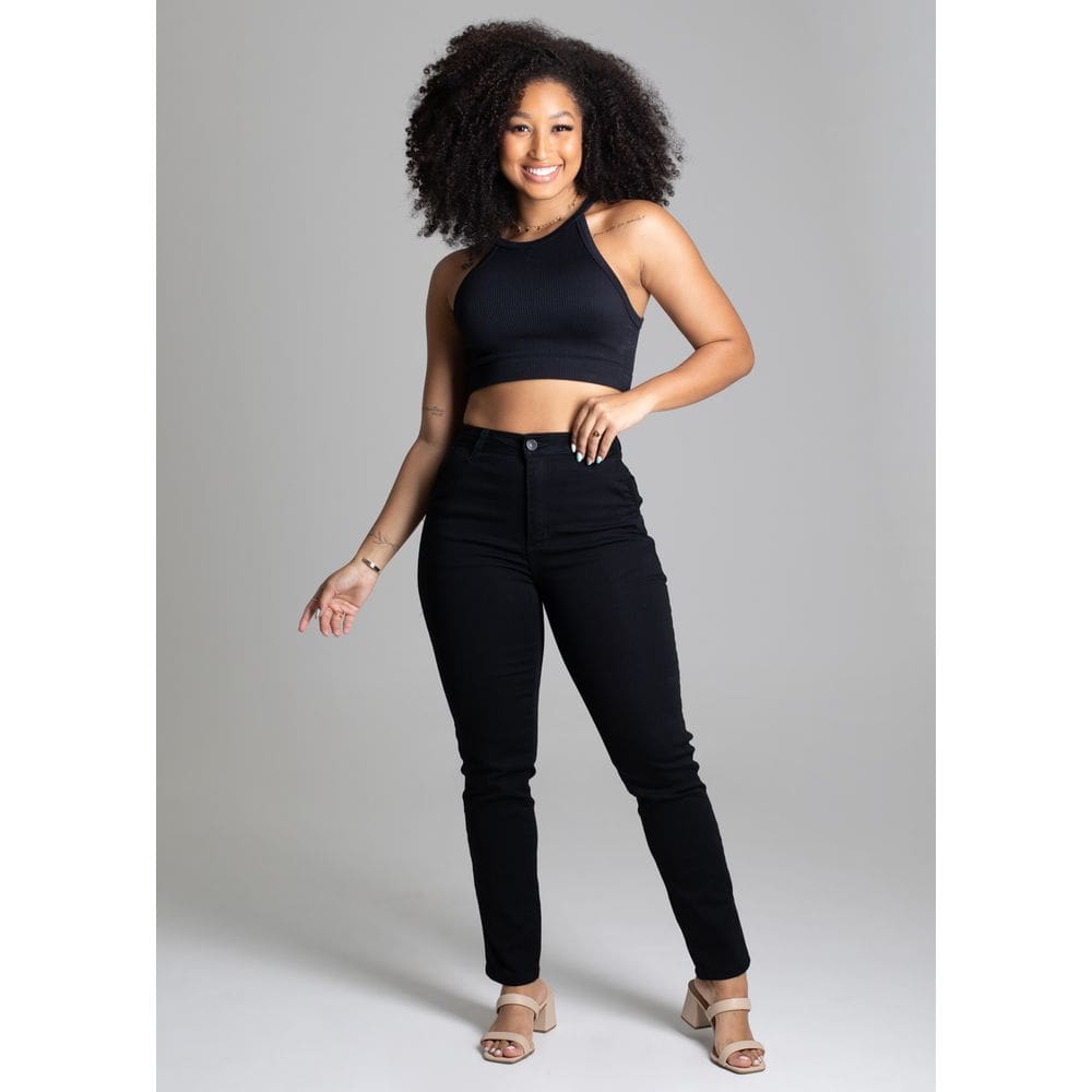 Calça Feminina Reta Sarja Sawary Jeans