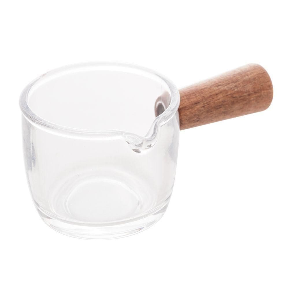 Molheira De Vidro Com Cabo Em Bambu 100ml