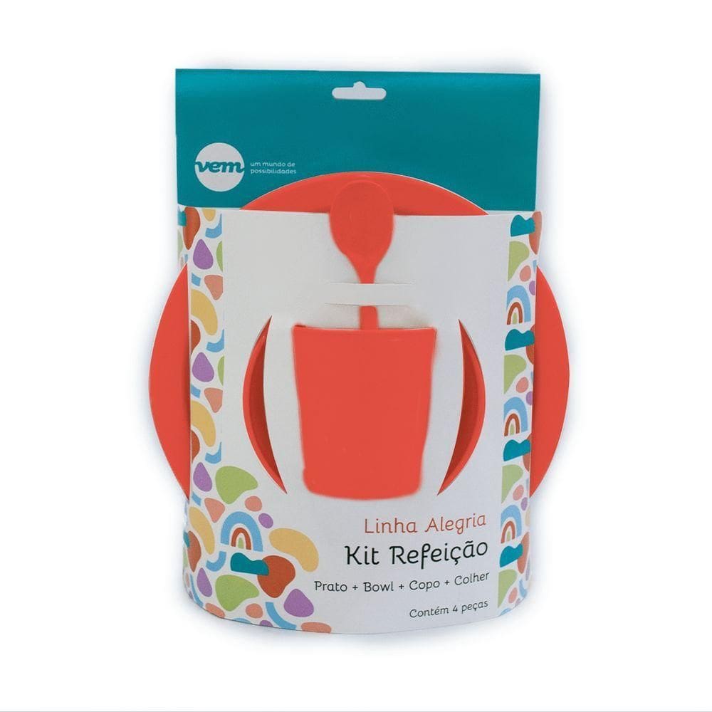 Kit Refeição Infantil Vem Coral Linha Alegria