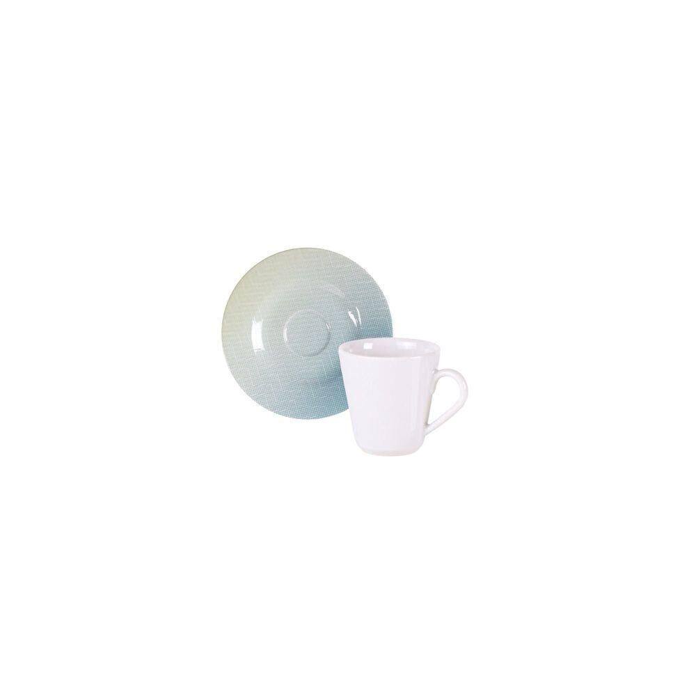 Conjunto Xícara Pires Café Tramontina Polaris Porcelana 70ml Tramontina