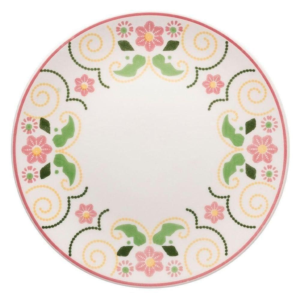 Kit 12 Pratos De Sobremesa Unni Lima Oxford Cerâmica 19 Cm