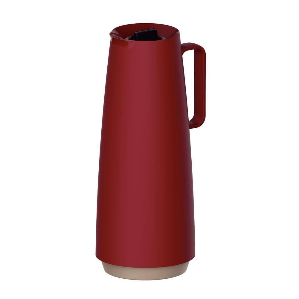 Bule Garrafa Térmica Exata Em Plástico Com Ampola De Vidro 1 L Vermelho - Tramontina 61636106