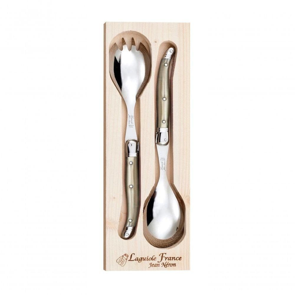2 Talheres Para Salada Em Inox Laguiole Champagne