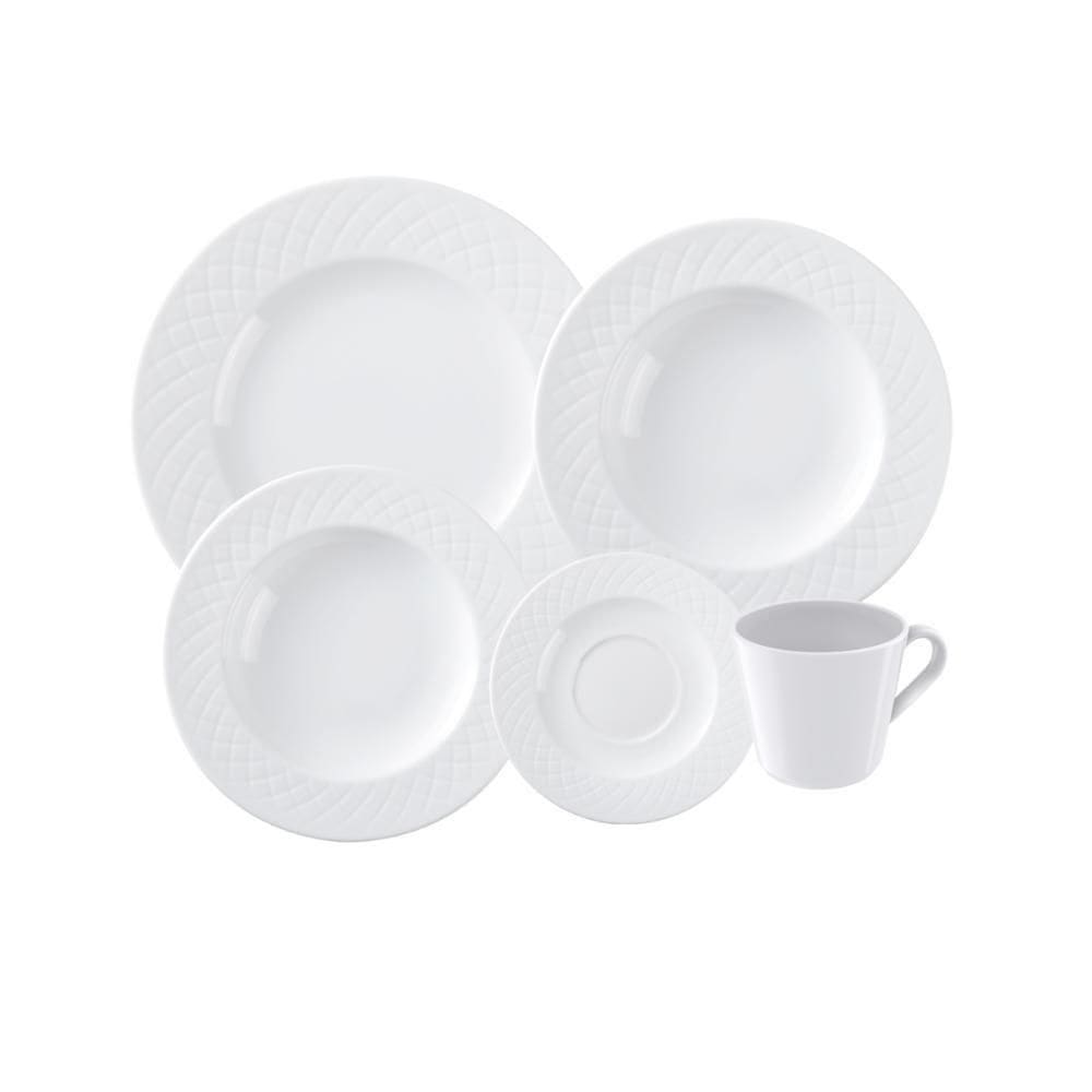 Aparelho De Jantar Tramontina Ingrid Em Porcelana 20 Peças