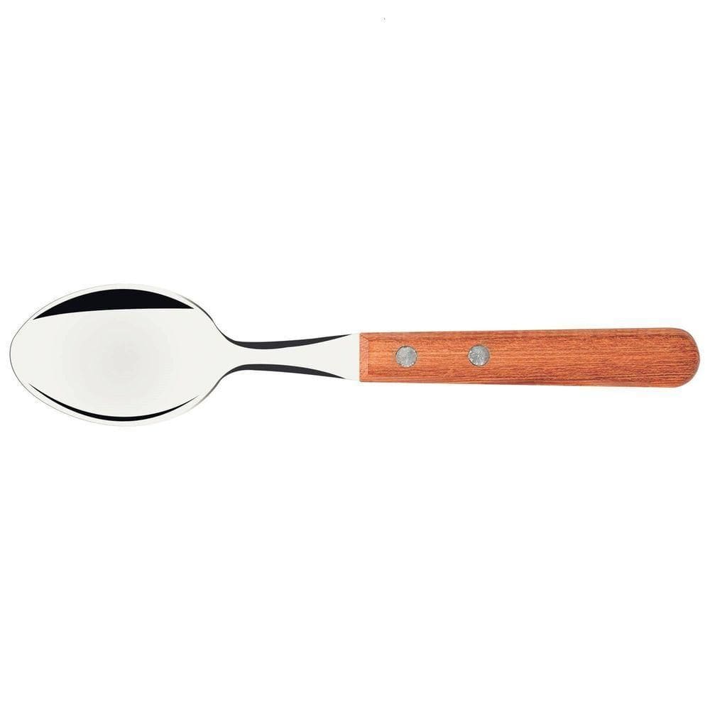 Conjunto De Colheres De Mesa Dynamic Com Lâminas Em Aço Inox E Cabos De Madeira Natural 1