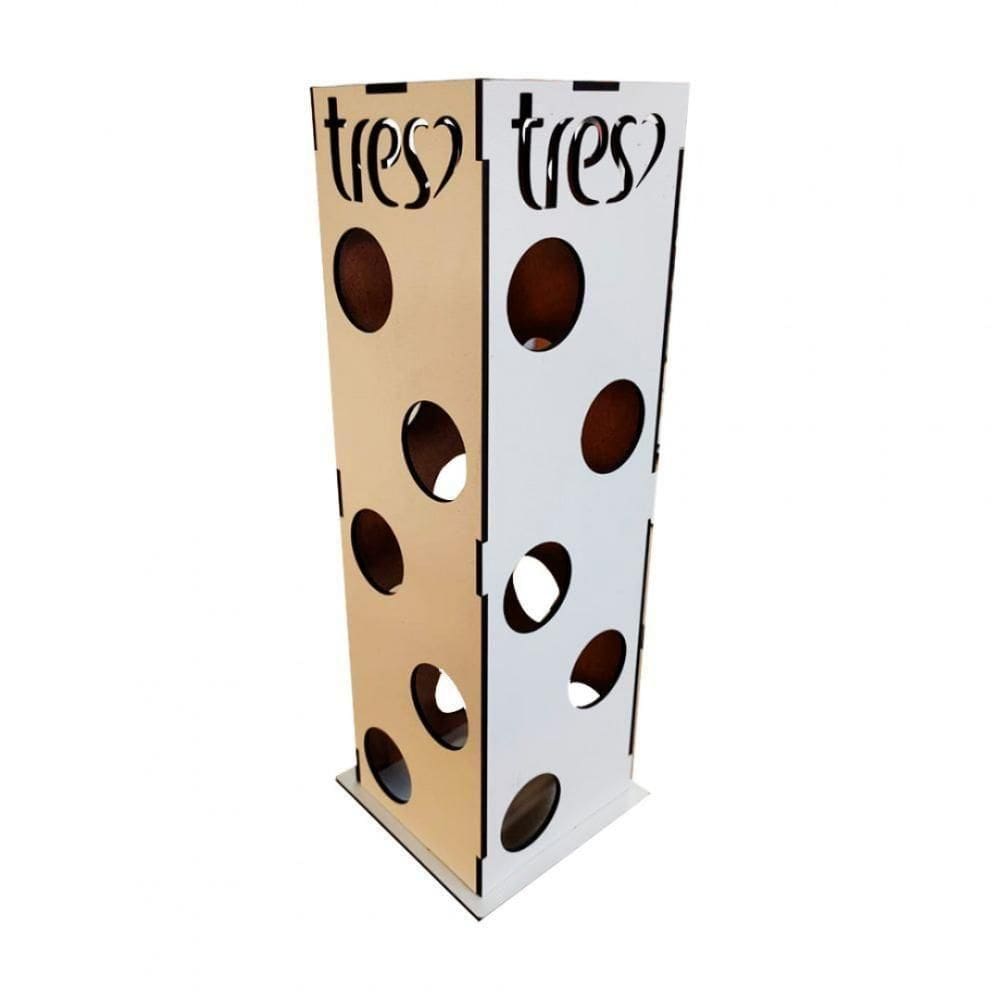 Torre Porta Capsulas Três Corações Mdf Branco [f031]
