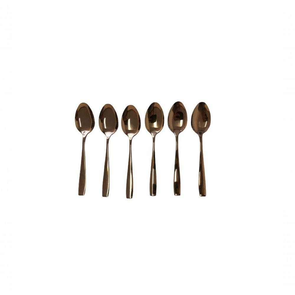 Conjunto Com 06 Colheres Rose Gold