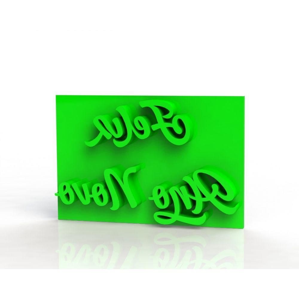 Marcador Placa Feliz Ano Novo Tamanho 6 Cm